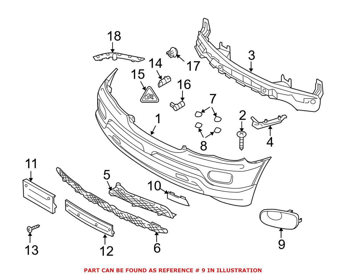 Foglight Trim - Passenger Side (Un-painted)